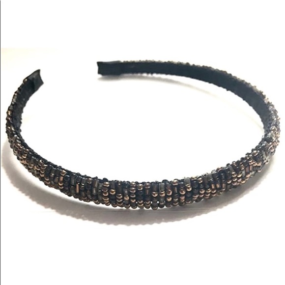 Accessories - Brown metalic seed beaded Headband